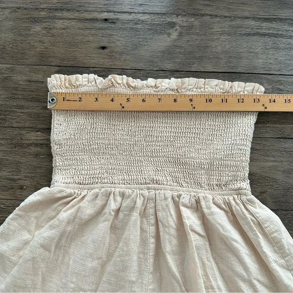 Princess Polly US size 8 Harper Lee Strapless Shorts Romper Playsuit smocked - Picture 8 of 9
